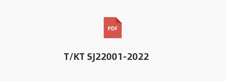 T/KT SJ22001-2022